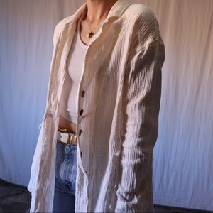 Free People Gauze Buttondown